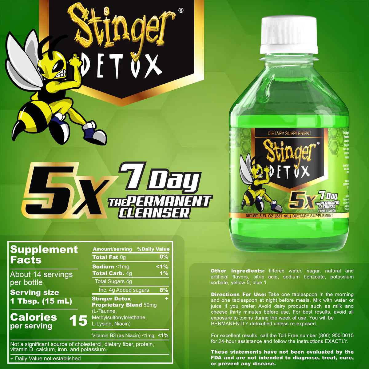 STINGER DETOX 5X 7 DAY PERMANENT PURIFICADOR