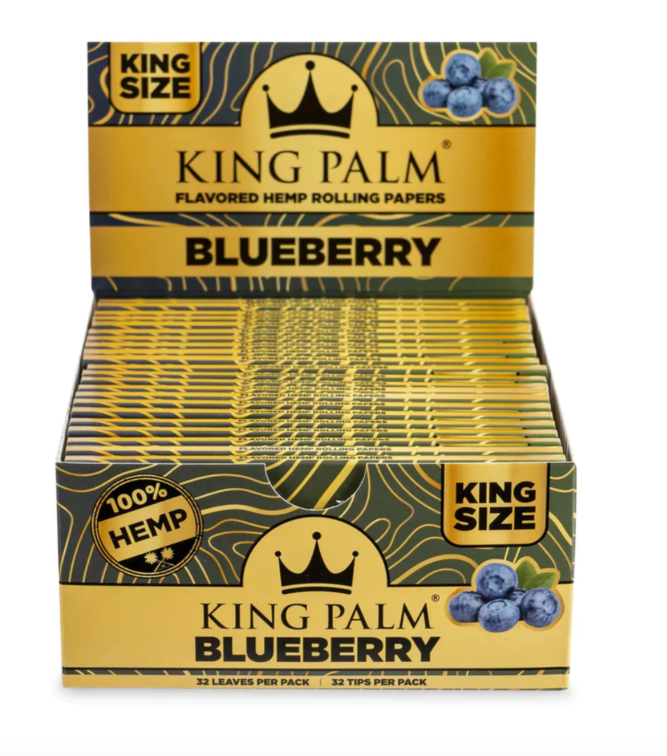 KING PALM PAPELES KING SIZE MORA AZUL