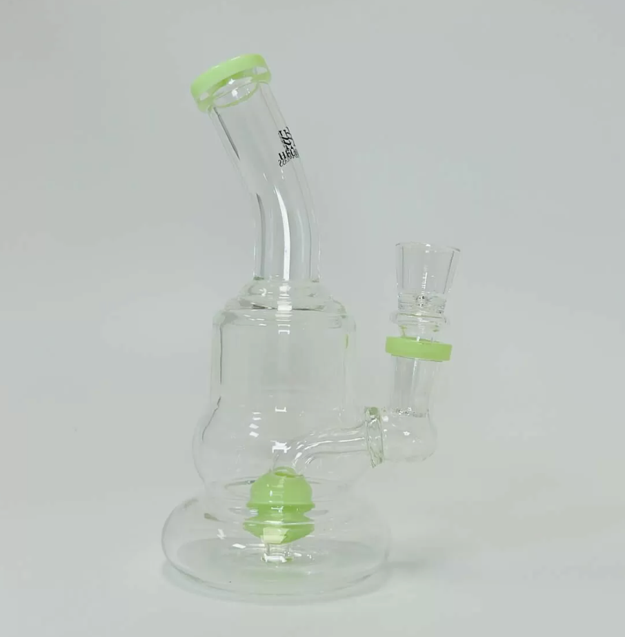 HELIOS GLASS MINI BONG CUELLO CURVO 18CM