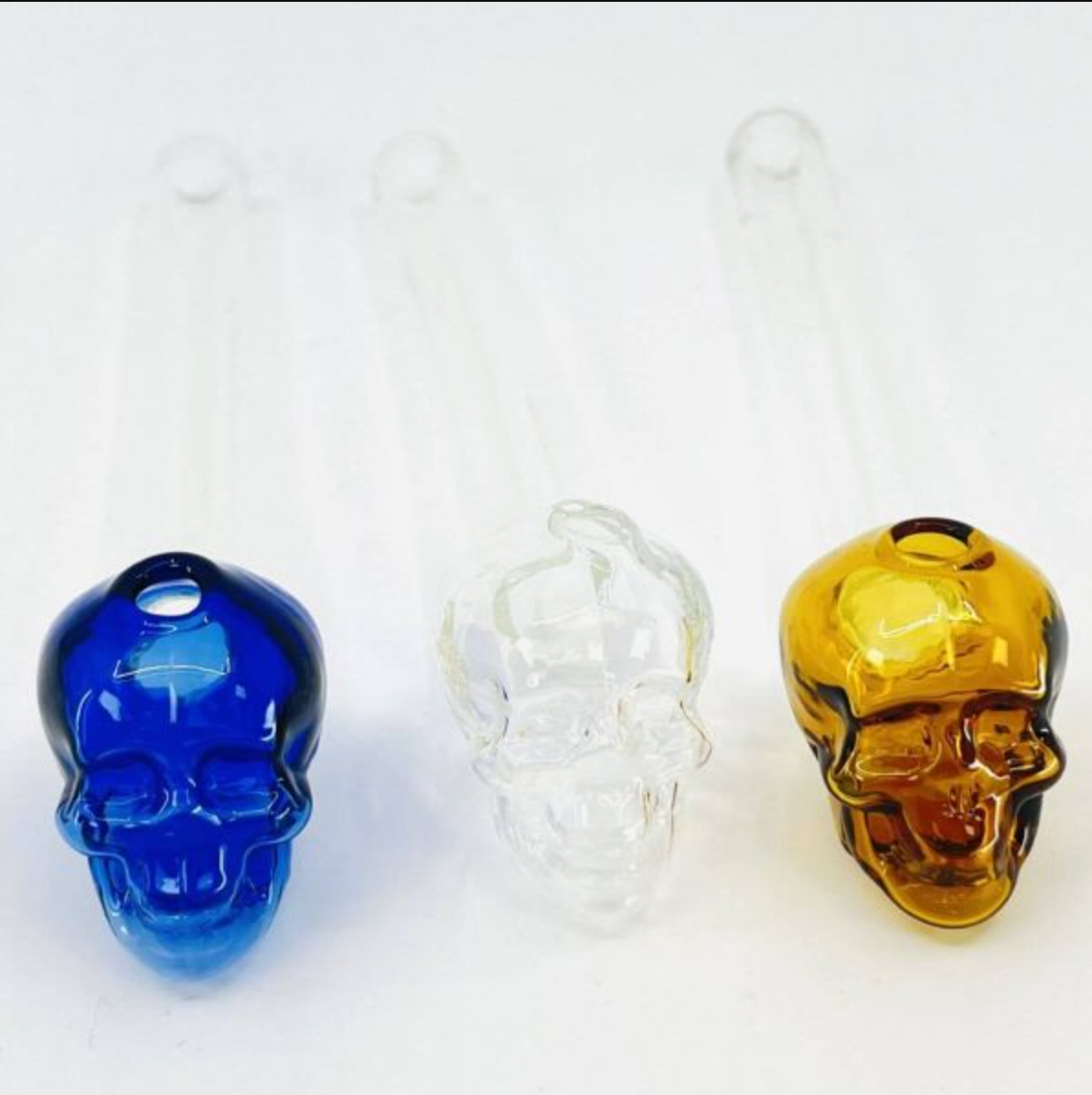 PIPAS PARA CRISTAL CON DISEÑO DE CALAVERA