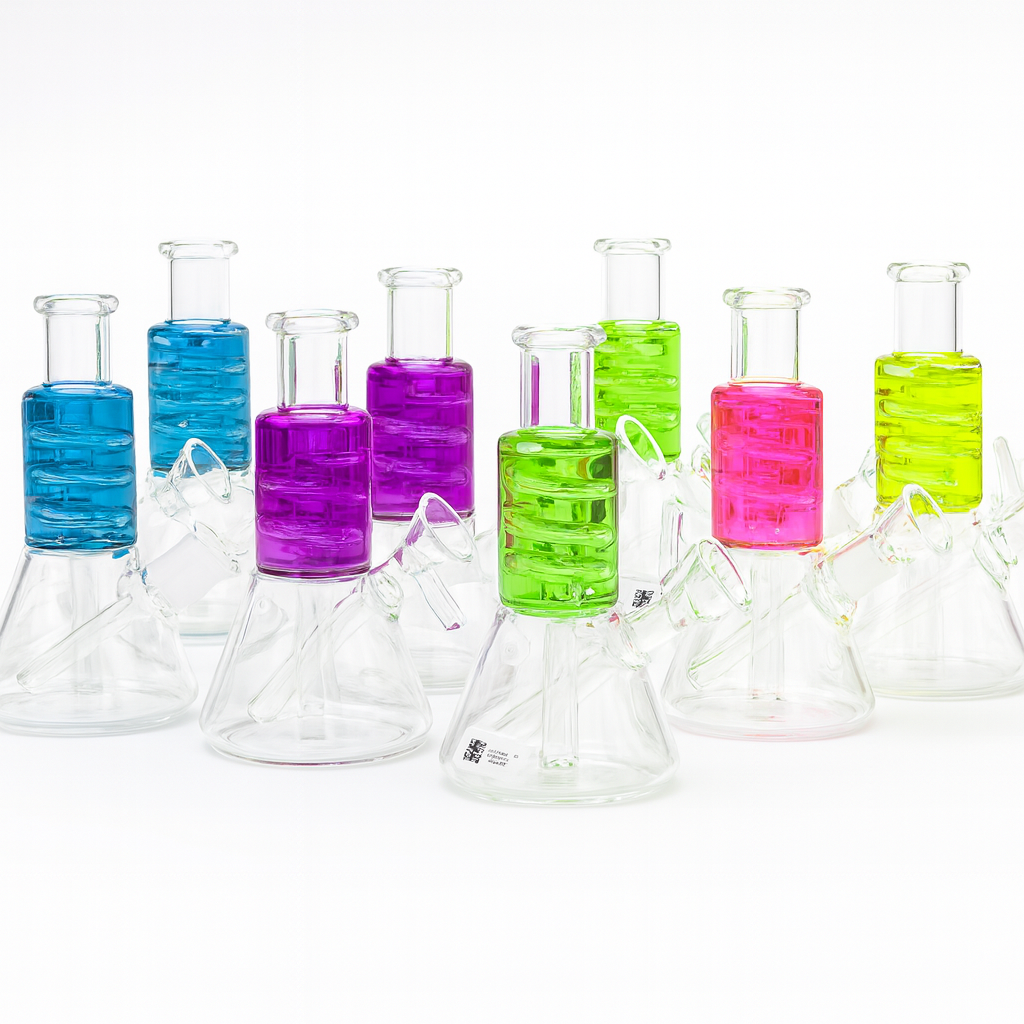 MINI BONG BEAKER - COIL CON GLICERINA - 13CM