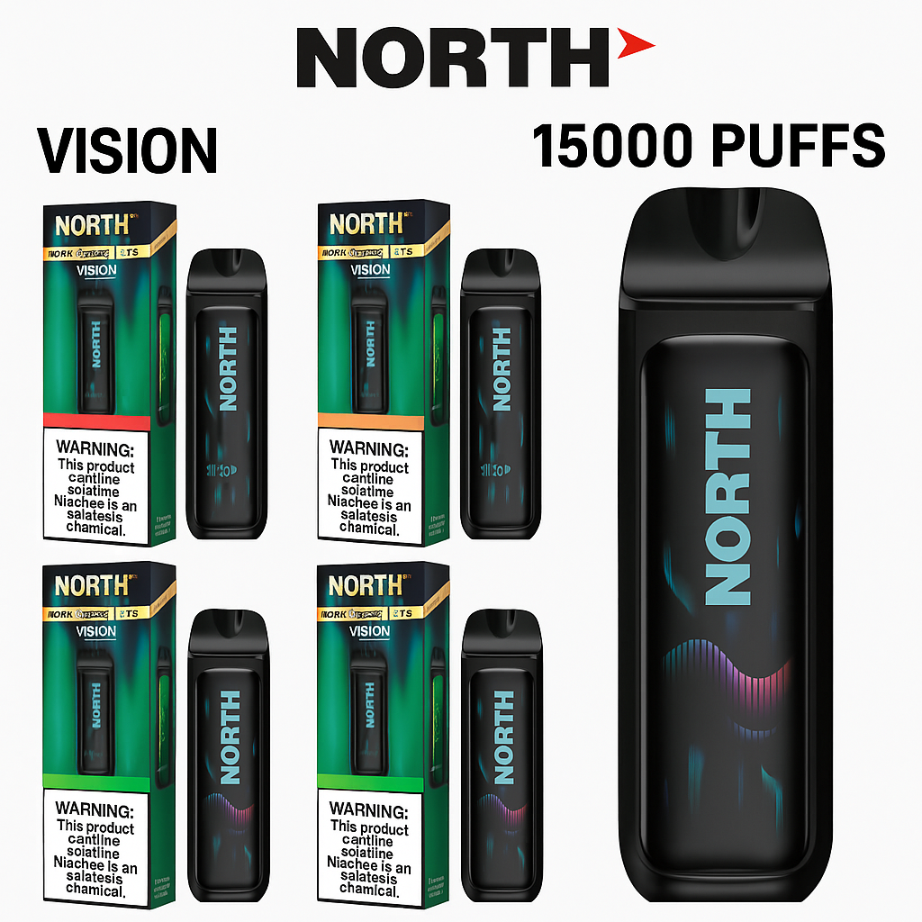 NORTH VISION - VAPE DESECHABLE - 15,000 PUFF - 5%