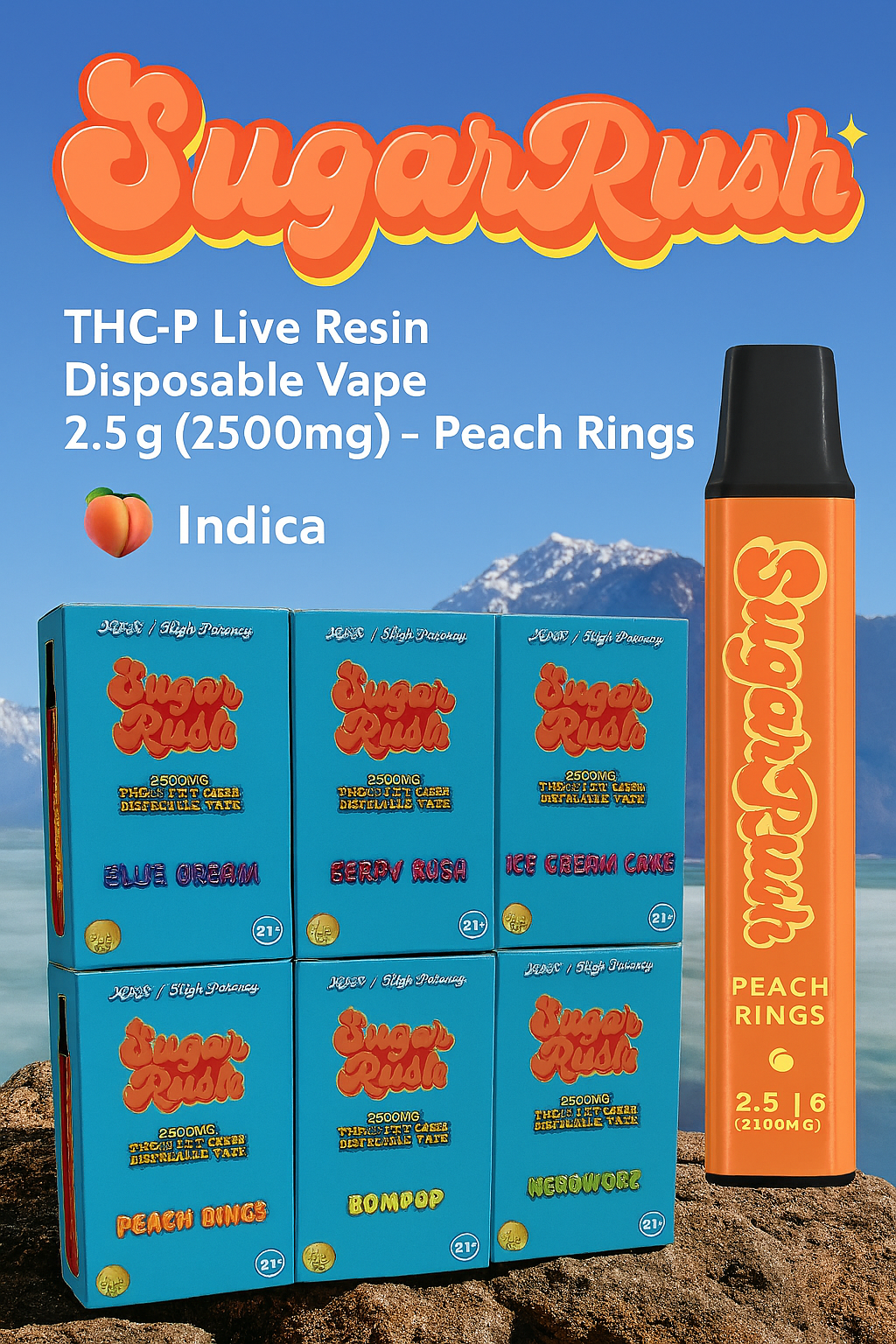 SUGAR RUSH / THCP / DESECHABLE DE 2 GRAMOS