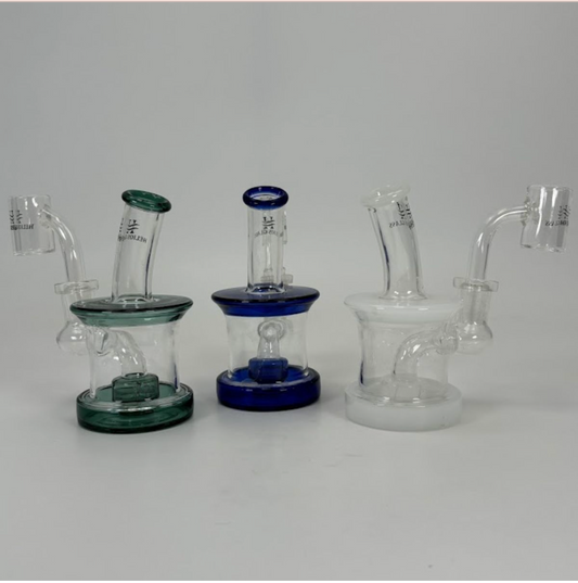 MINI HELIOS GLASS BONG MINI BARREL 12CM