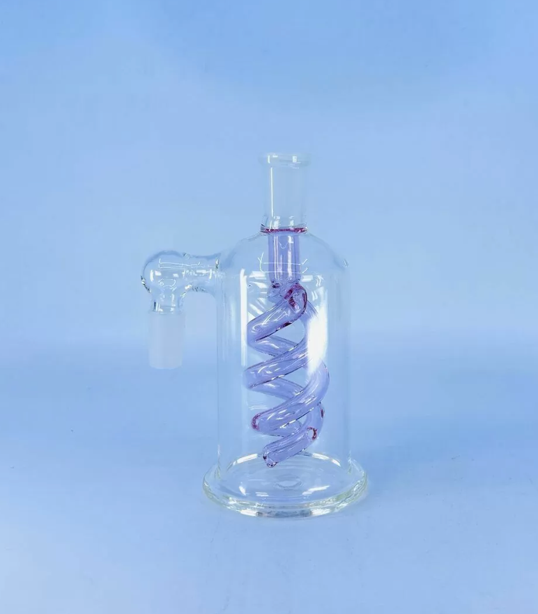 ASH CATCHER DOBLE ESPIRAL ROSA 14MM A 90º