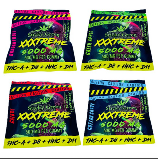 STICKY GREEN XXXTREME / GOMITAS 5000 MG /  LIVE RESIN