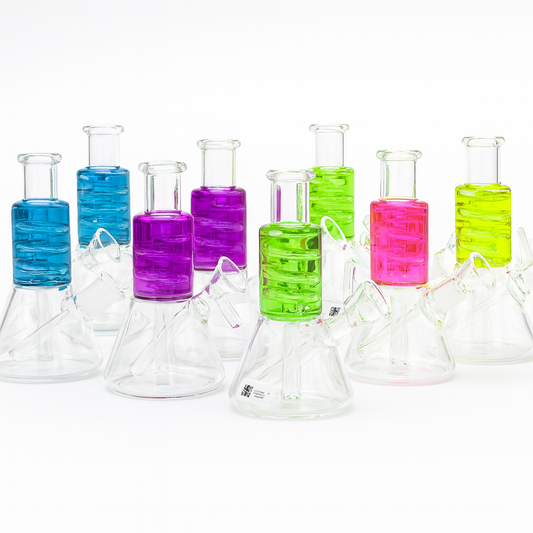 MINI BONG BEAKER - COIL CON GLICERINA - 13CM