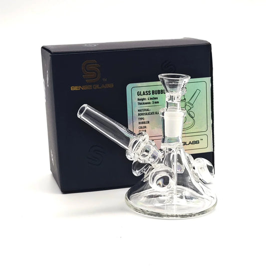 Sense Glass 4” Bubbler Clear